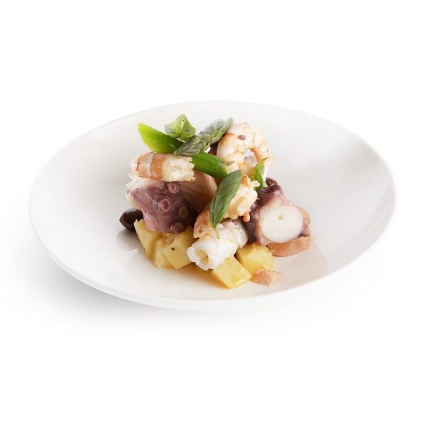 Insalata tiepida di mare alla mediterranea Giancarlo Morelli consegna a domicilio con Cosaporto