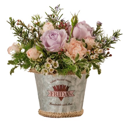 Secchiello di latta Frida's Flower consegna a domicilio con Cosaporto