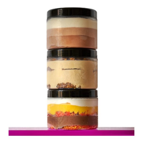 Tris di dolci al cucchiaio