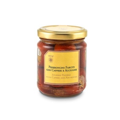 Peperoncini farciti con capperi e acciughe Peck consegna a domicilio con Cosaporto