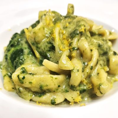 Scialatielli burro e alici, cime di rapa e scorza di limone Golinos consegna a domicilio con Cosaporto