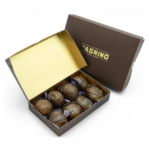 Scatola di Marron Glacè - da 5-9 pezzi Pasticceria Dagnino ordina online su Cosaporto.it