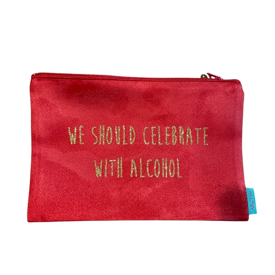 Bustina grande "We should celebrate with alcohol" Orangorilla Milano consegna a domicilio con cosaporto.it