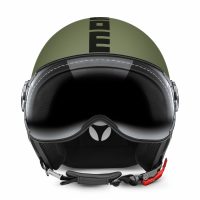 Casco DEMI JET FGTR Classic Verde Militare Nero Momodesign consegna a domicilio con Cosaporto