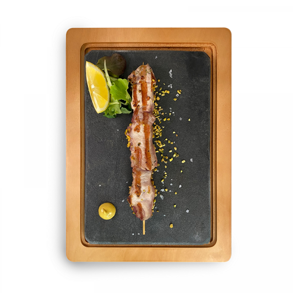 Spiedini di lonza in crosta di pistacchi Escam consegna a domicilio con Cosaporto