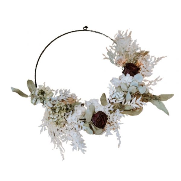 Ghirlanda con base in ferro nera consegna a domicilio con Cosaporto