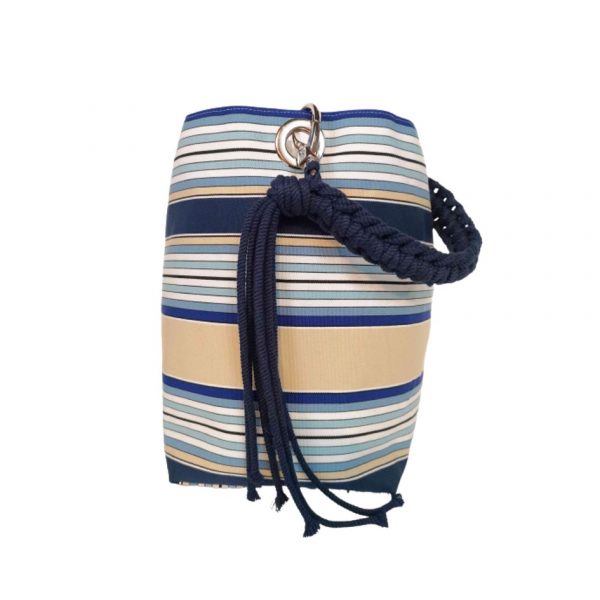 Secchiello a righe Blu Azzurro e Beige STRIPEYOU consegna a domiclio con Cosaporto