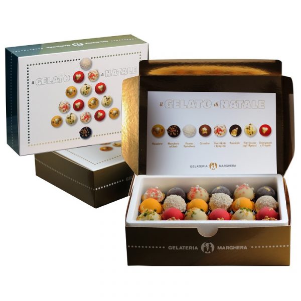 Praline di Gelato Edizione Natale 2022 Gelateria Marghera consegna a domicilio con cosaporto
