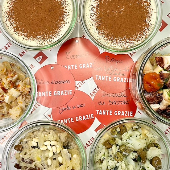 Menu Festa della Donna per due persone Tante Grazie consegna a domicilio con cosaporto