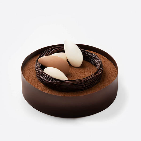 Torta Nocciole e Gianduja con interno al Cremino Fabrizio Racca Dessert