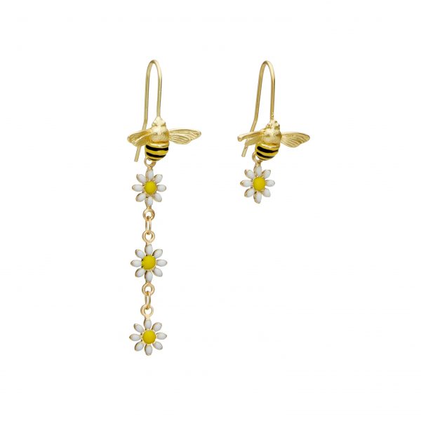 Orecchini Lunghi Margherite e Apine - Tita Bijoux