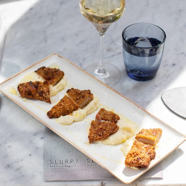 Maialino in grissinopoli con Purè Slurp consegna a domicilio con cosaporto