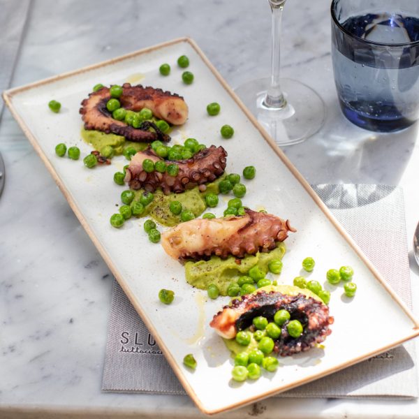 PolpoSlurp! con Crema di Piselli Slurp consegna a domicilio con cosaporto