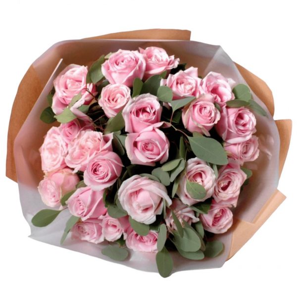 Bouquet Rose ed Eucalyptus - Fleurs D'Ange