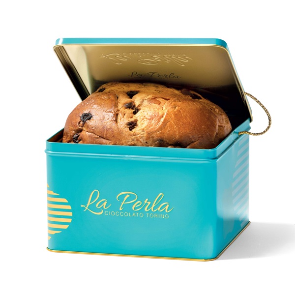 Panettone Tradizionale - Confezione in metallo - La Perla con consegna a domicilio su Cosaporto.it